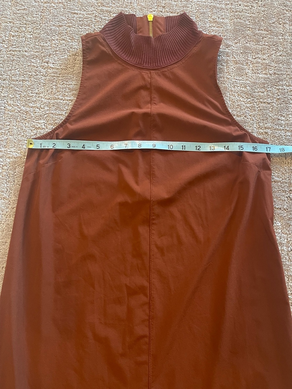 Athleta Initiative Sleeveless Mock Neck Mini Dress in Adirondack Brown, Size XS - Picture 9 of 15